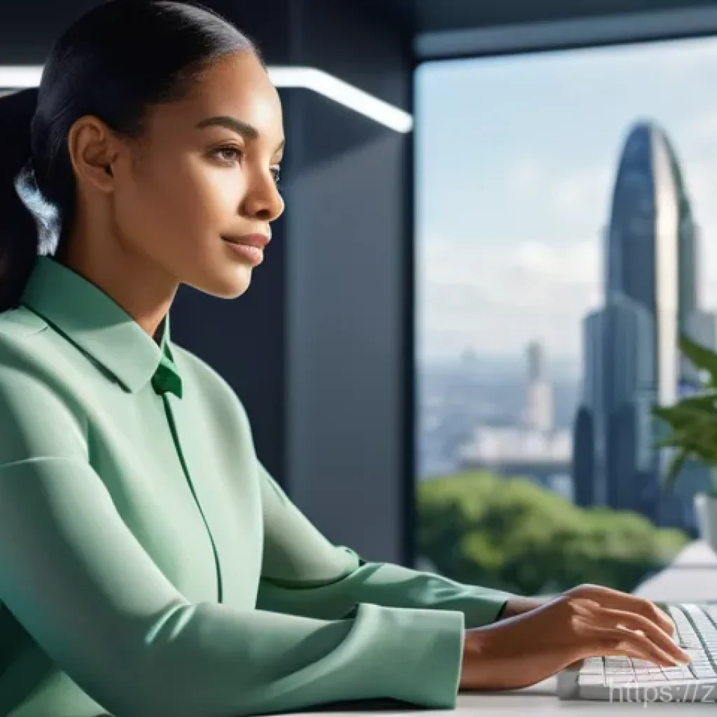 직업상담사와 직업 적성 검사 - **Prompt:** A diverse, young female professional, dressed in a stylish business-casual outfit (modes...