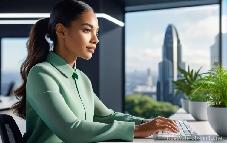 직업상담사와 직업 적성 검사 - **Prompt:** A diverse, young female professional, dressed in a stylish business-casual outfit (modes...