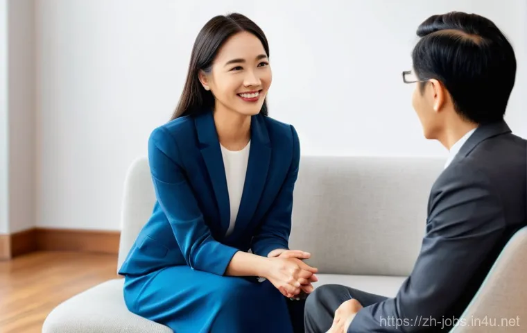 직업상담사 실기시험 준비 강의 - **Prompt:** A mock career counseling session in a professional, comfortable office setting. A female... 직업상담사 실기시험 준비 강의 - **Prompt:** A mock career counseling session in a professional, comfortable office setting. A female...