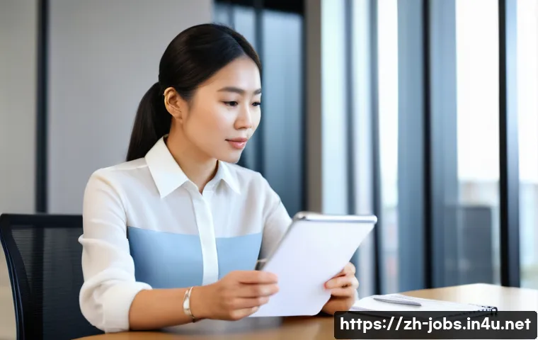 직업상담사와 면접 피드백 사례 - A professional young Asian woman in modern business attire, confidently practicing a job interview i...