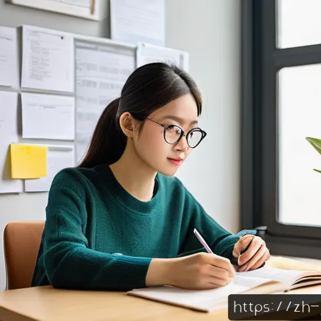 직업상담사 자격증 공부 스케줄 - A modern study desk setup in a bright, organized room with a young Chinese professional reviewing ca...