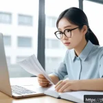 직업상담사 국가 자격증 정보 - A modern study environment featuring a young Chinese professional woman sitting at a tidy desk with ...